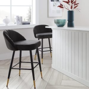 Mevi Set of 2 Upholstered Counter Stools