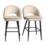 Dali Set of 2 Velvet Upholstered Counter Stools - Image 8