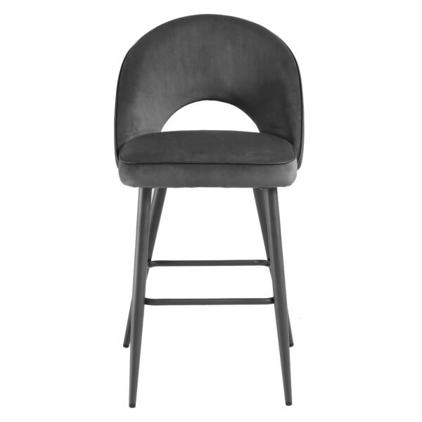 Dali Set of 2 Velvet Upholstered Counter Stools - Image 3