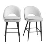 Dali Set of 2 Velvet Upholstered Counter Stools - Image 10