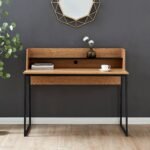 Moda Solid Wood Metal Desk - Image 2