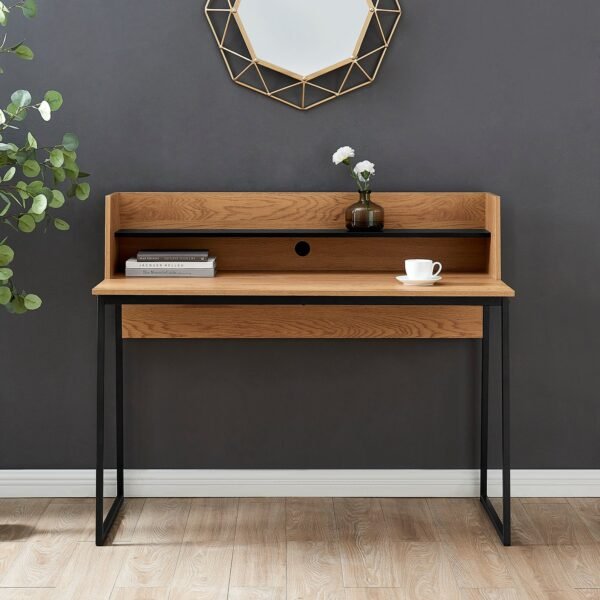Moda Solid Wood Metal Desk - Image 2