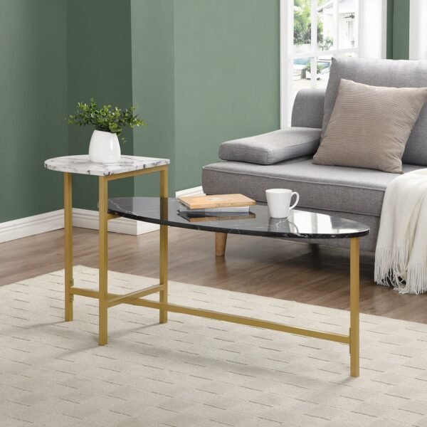 Siba Marble Metal Coffee Table - Image 2