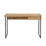 Vajo Solid Wood and Metal 1-Drawer Desk - Image 4