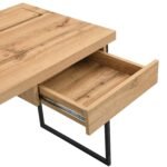 Vajo Solid Wood and Metal 1-Drawer Desk - Image 6