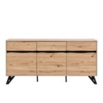 Bodo Solid Wood 3-Door 3-Drawer Large Sideboard - Image 3