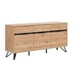 Bodo Solid Wood 3-Door 3-Drawer Large Sideboard - Image 4