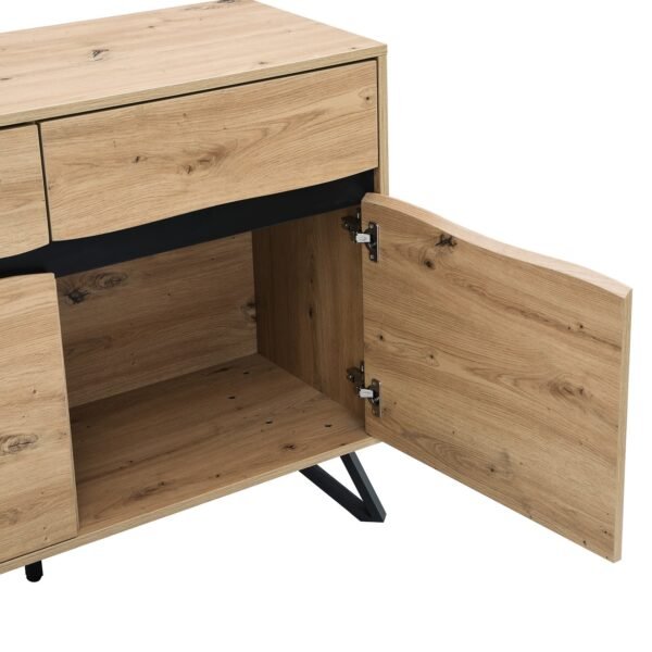 Bodo Solid Wood 3-Door 3-Drawer Large Sideboard - Image 6