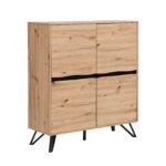 Bodo Solid Wood 4-Door Cabinet - Image 4