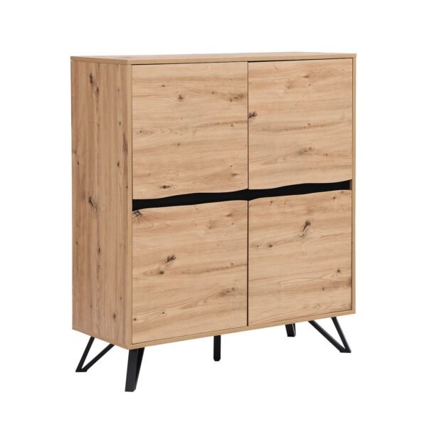 Bodo Solid Wood 4-Door Cabinet - Image 4