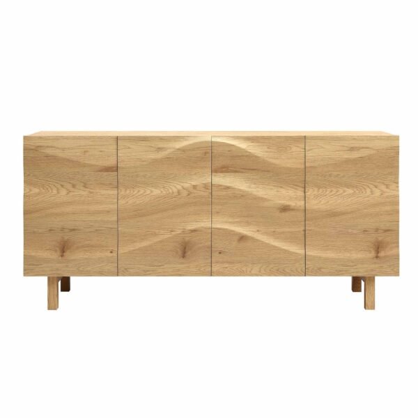 Boka Solid Wood 160 cm Wide 4 Door Sideboard - Image 4