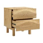 Boka Solid Wood 2-Drawer Bedside Table - Image 5