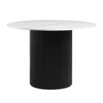 Round Pedestal Dining Table with Marble Top - Image 8