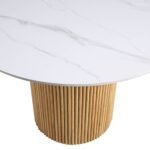 Round Pedestal Dining Table with Marble Top - Image 4