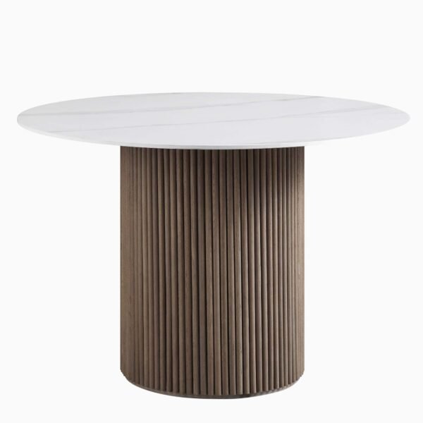 Round Pedestal Dining Table with Marble Top - Image 7