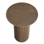 Round Pedestal Solid Wood Side Table - Image 4