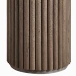 Round Pedestal Solid Wood Side Table - Image 5