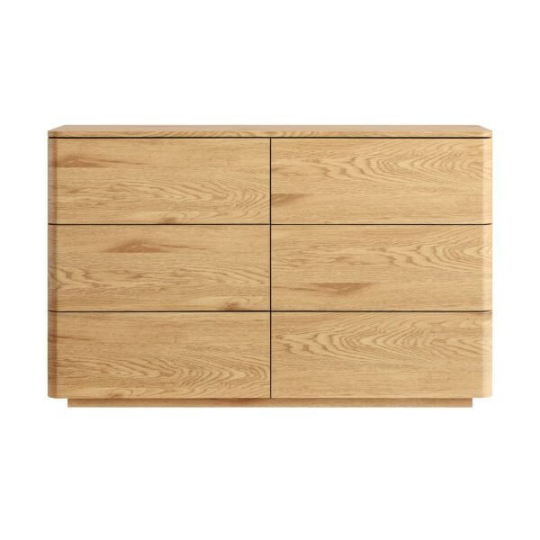 Rasa Curved Edge Chest of 6 Drawers - Image 4