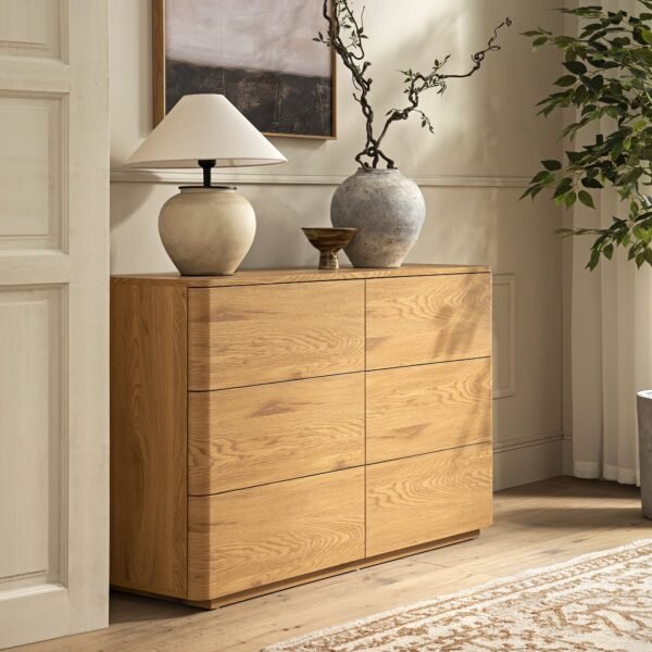 Rasa Curved Edge Chest of 6 Drawers - Image 2