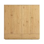 Luxe Solid Wood Curved Edge 4-Door Wardrobe - Image 4