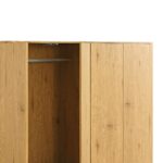 Luxe Solid Wood Curved Edge 4-Door Wardrobe - Image 8
