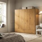 Luxe Solid Wood Curved Edge 4-Door Wardrobe