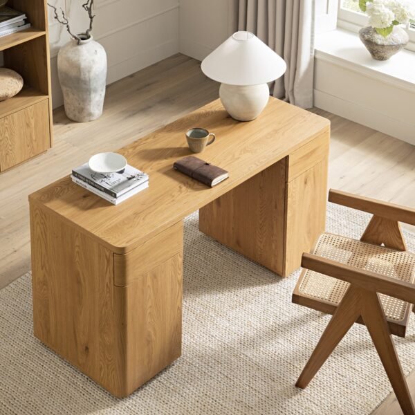 Rasa Curved Edge Desk with Storage - Image 9