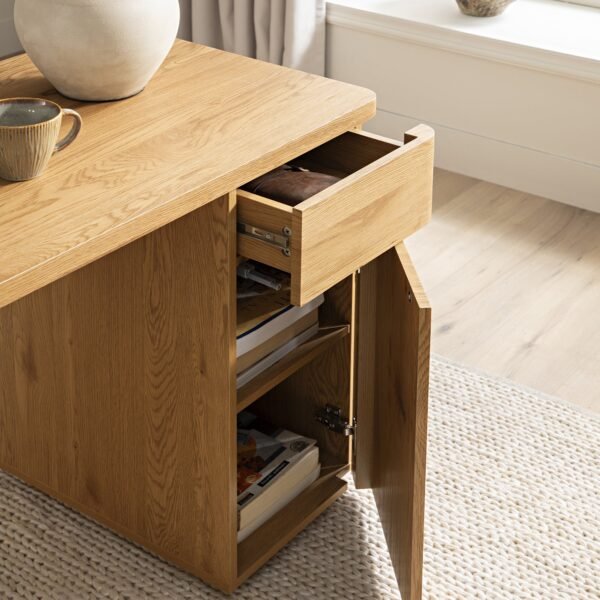 Rasa Curved Edge Desk with Storage - Image 5