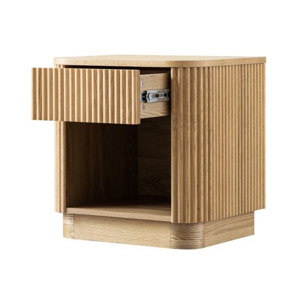 Midas Solid Wood 1-Drawer Bedside Table - Image 6