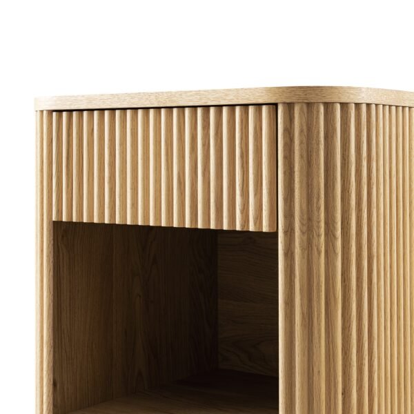 Midas Solid Wood 1-Drawer Bedside Table - Image 5