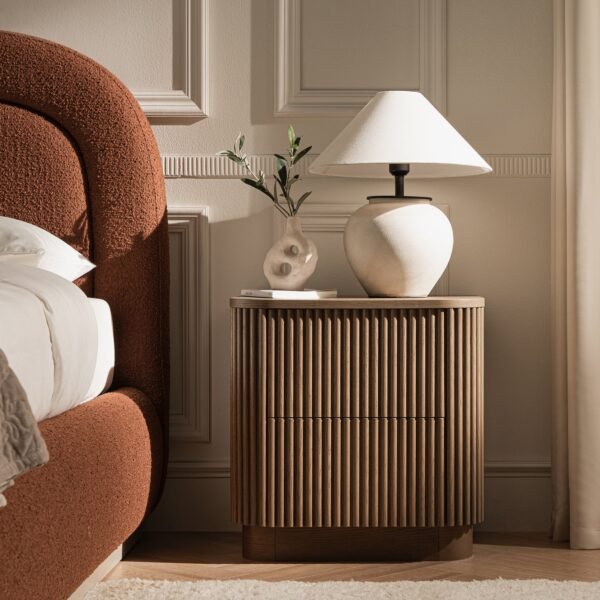 Midas Solid Wood Bedside Table - Image 2