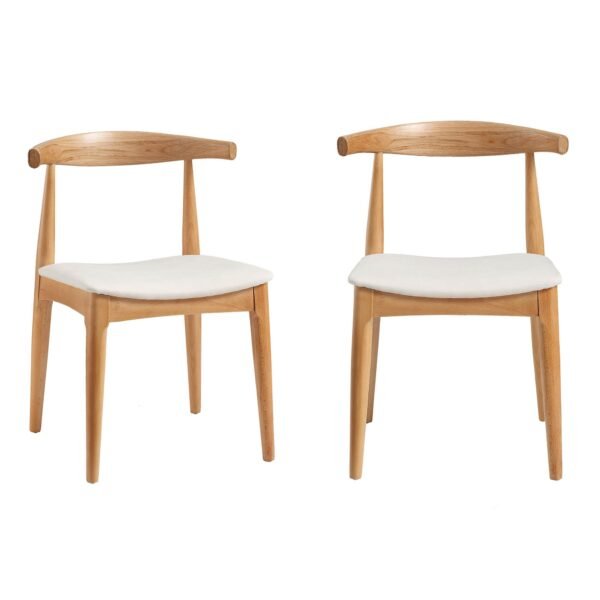 Sura Set of 2 Solid Wood Dining Chairs - Image 8