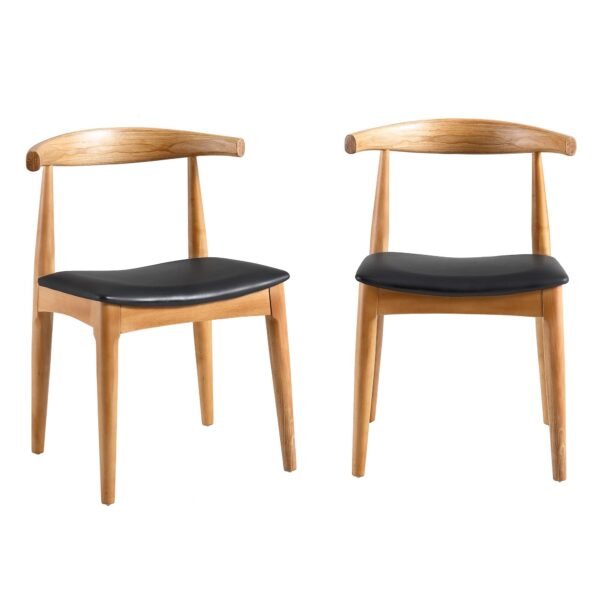 Sura Set of 2 Solid Wood Dining Chairs - Image 12