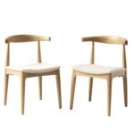Sura Set of 2 Solid Wood Dining Chairs - Image 10