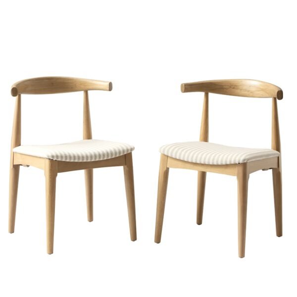 Sura Set of 2 Solid Wood Dining Chairs - Image 10