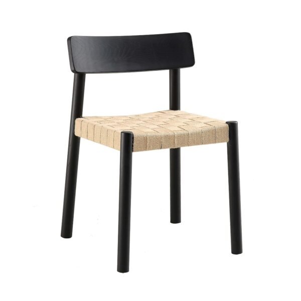 Bira Set of 2 Solid Wood and Jute Dining Chairs - Image 3