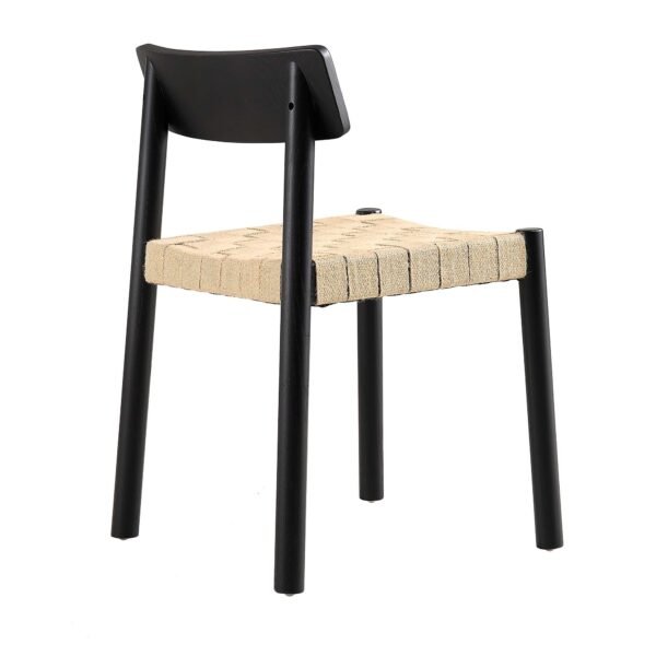 Bira Set of 2 Solid Wood and Jute Dining Chairs - Image 5