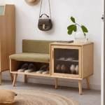 Kedi Refined Solid Wood Shoe Bench Cabinet - Image 2