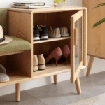 Kedi Refined Solid Wood Shoe Bench Cabinet - Image 6