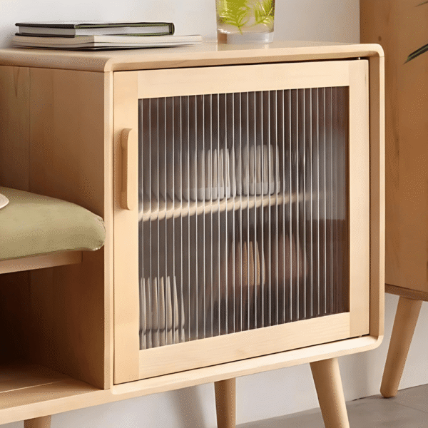 Kedi Refined Solid Wood Shoe Bench Cabinet - Image 5