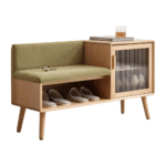Kedi Refined Solid Wood Shoe Bench Cabinet - Image 4
