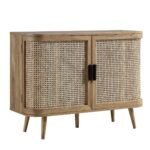 Curved Rattan 2-Door Small Sideboard - Image 3