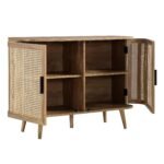 Curved Rattan 2-Door Small Sideboard - Image 4