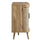 Curved Rattan 2-Door Small Sideboard - Image 6