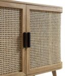 Curved Rattan 2-Door Small Sideboard - Image 5