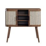 Curved Rattan 2-Door Buffet Sideboard - Image 3
