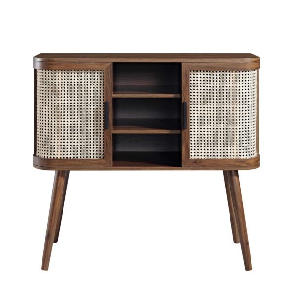 Curved Rattan 2-Door Buffet Sideboard - Image 3