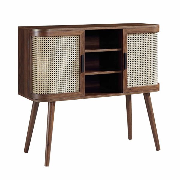 Curved Rattan 2-Door Buffet Sideboard - Image 8