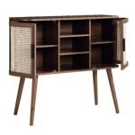 Curved Rattan 2-Door Buffet Sideboard - Image 4