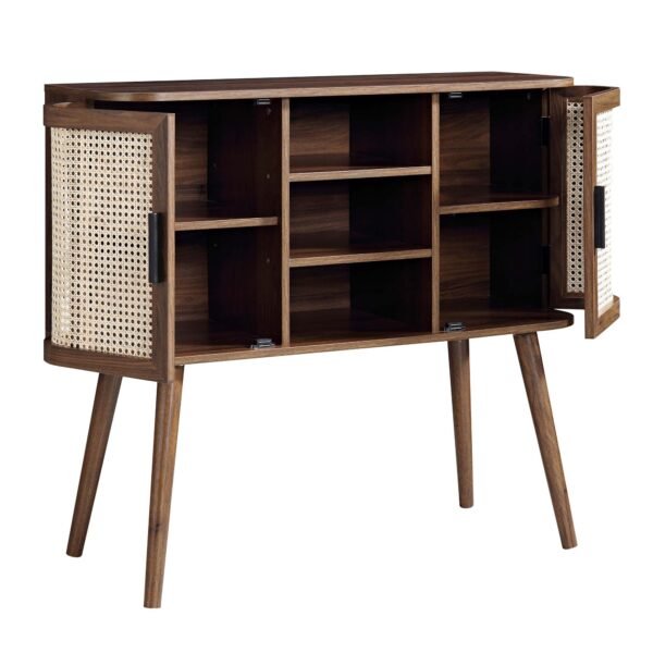 Curved Rattan 2-Door Buffet Sideboard - Image 4